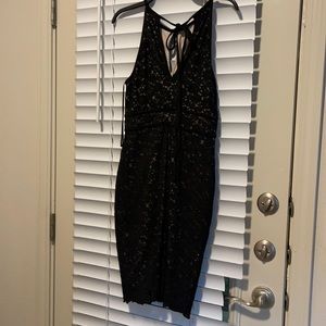 Black lace and sequins dress- party dress
